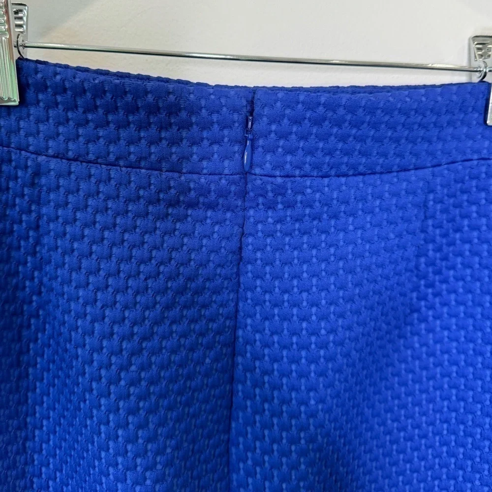 J. Crew Blue Textured Pencil Skirt